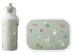 Mepal Campus Pop-Up Drinkfles Met Lunchbox - Little Farm