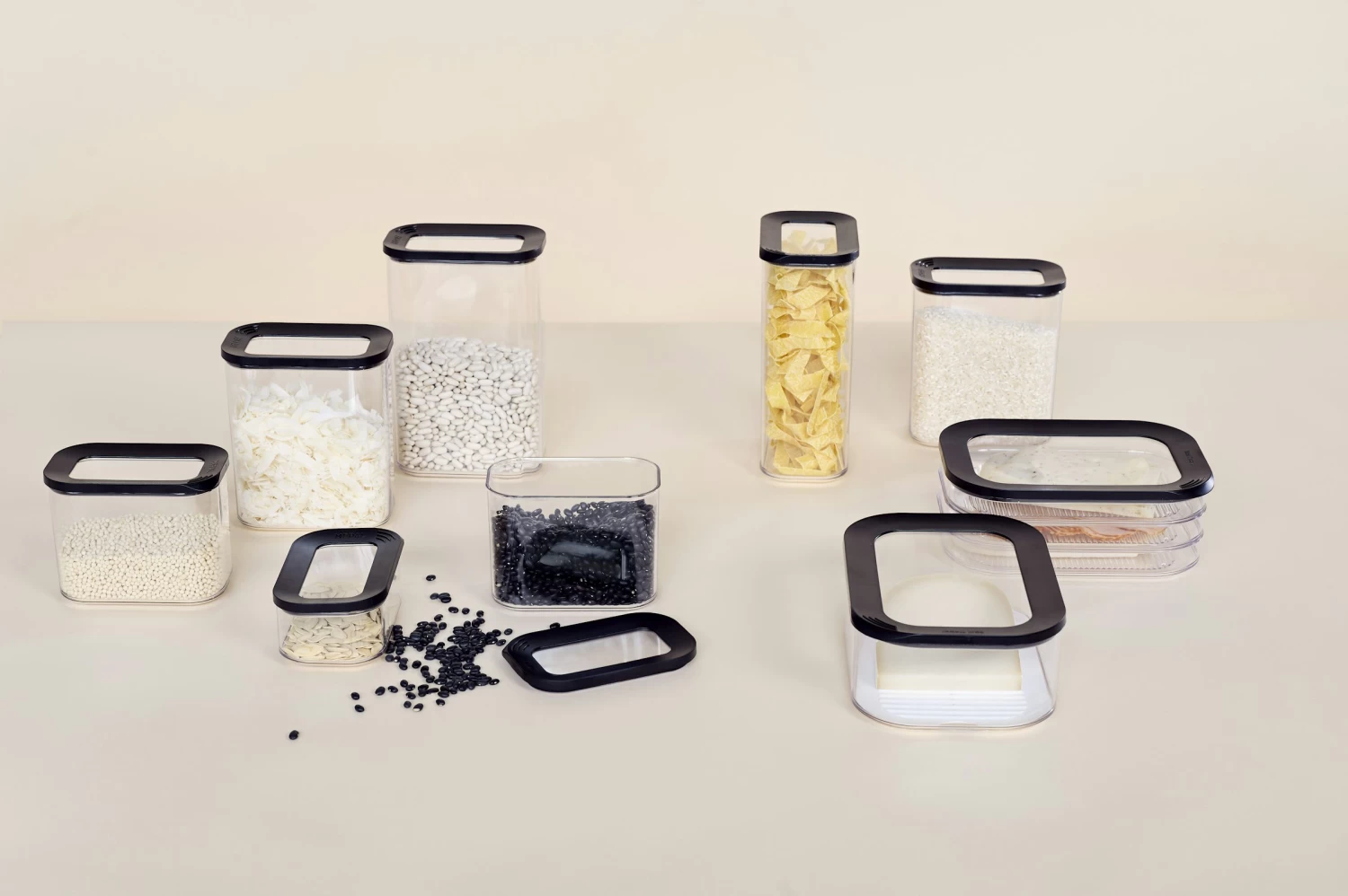 Mepal Bewaardoos Modula 2000 Ml - Zwart 2 Mepal Bewaardoos Modula 2000 Ml - Zwart - Afbeelding 2