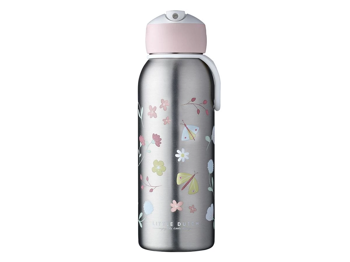 Mepal Flip-Up Campus 350ml Isoleerfles - Flowers&butterflies 1 Mepal Flip-Up Campus 350ml Isoleerfles - Flowers&butterflies