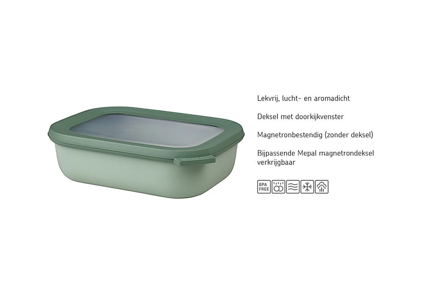 Mepal Cirqula 2000 Ml Rechthoekige Bewaardoos 3 Mepal Cirqula 2000 Ml Rechthoekige Bewaardoos - Afbeelding 3