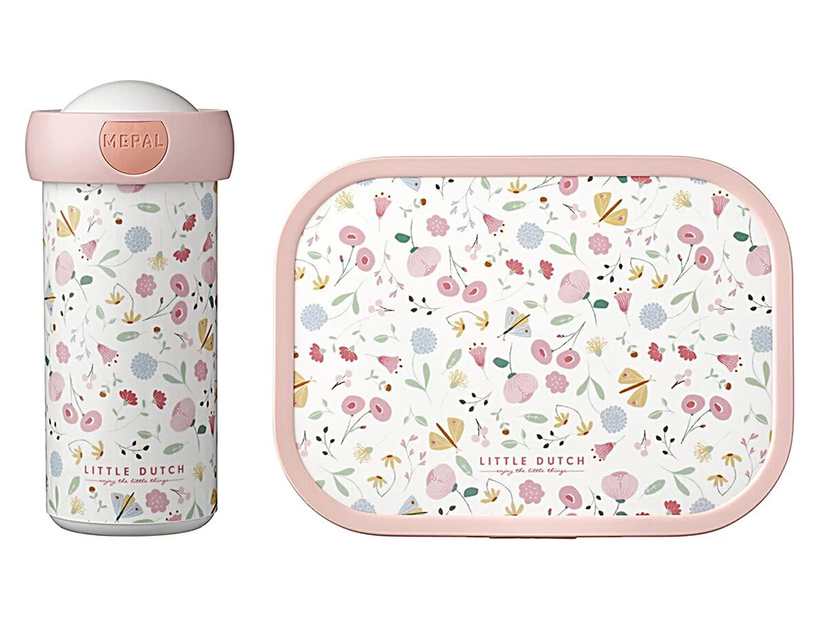Mepal Campus Beker Met Lunchbox - Flowers & Butterflies