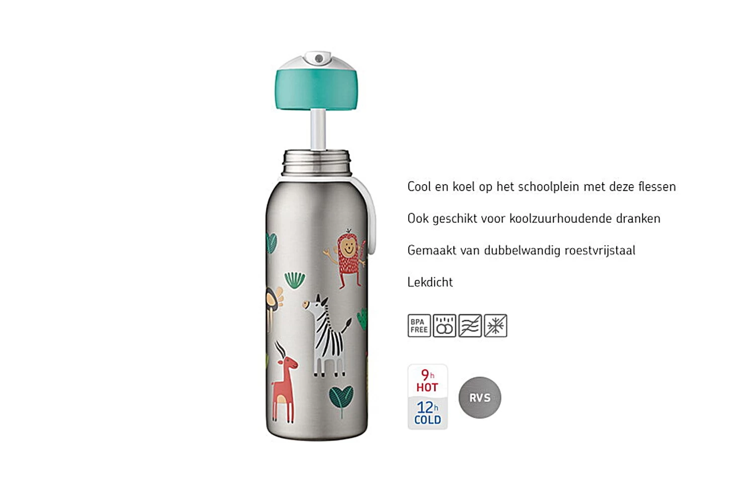 Mepal Flip-Up Campus 350ml Isoleerfles - Flowers&butterflies 3 Mepal Flip-Up Campus 350ml Isoleerfles - Flowers&butterflies - Afbeelding 3