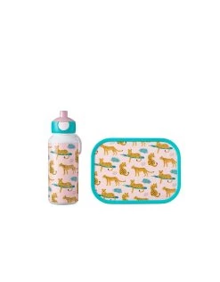 Mepal Lunchset Campus Leopard Drinkbeker Pop-up + Lunchbox