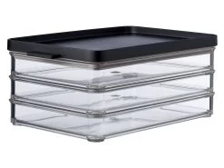 Mepal Omnia 3-laags Vleeswaren Koelkastdoos - Nordic Black