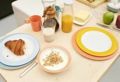 Mepal Diep Bord Wave 210 Mm - Nordic Blue -Mepal wave dinnerware Nordic green Nordic blue coral and yellow b